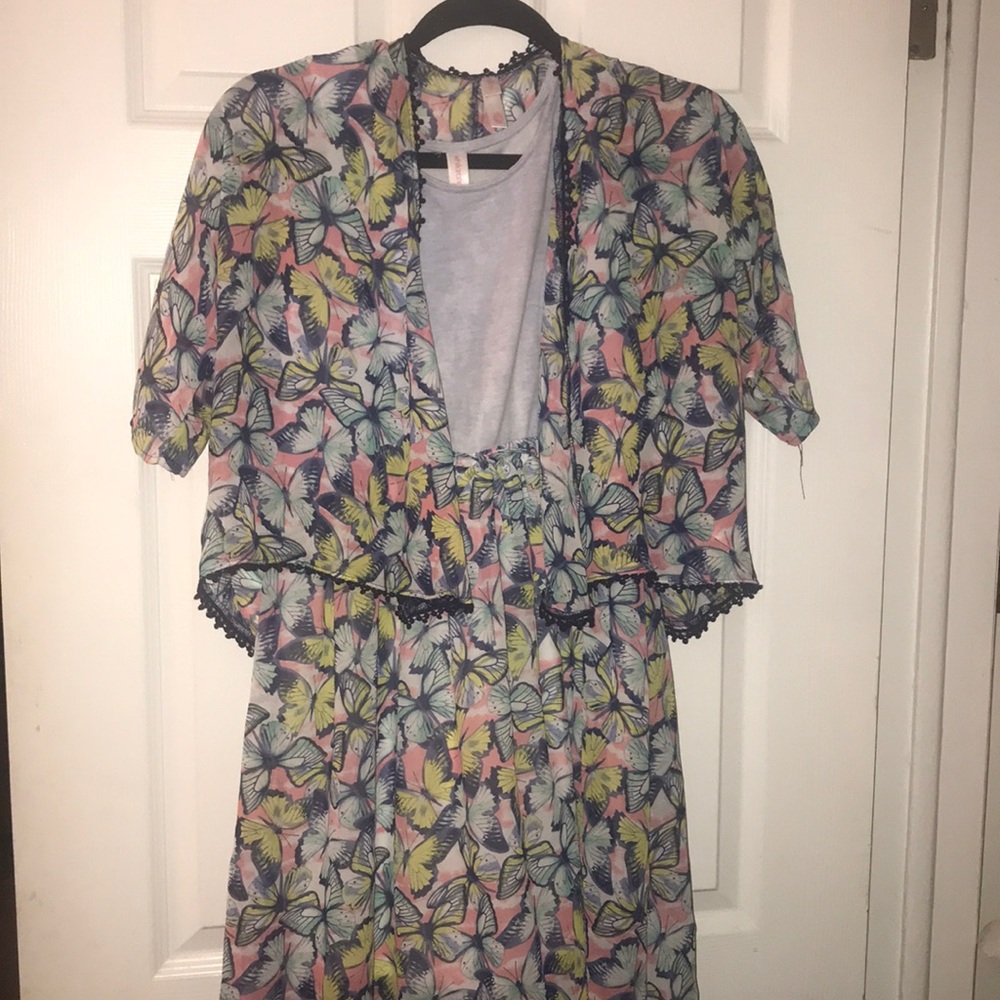 Butterfly dress and shrug